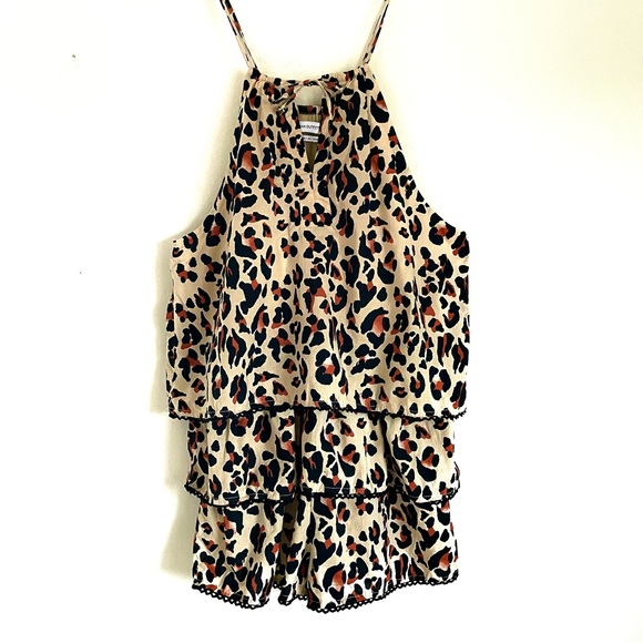 Urban Outfitters Kendal Leopard Print Tiered Romper Size M EUC - Picture 4 of 12
